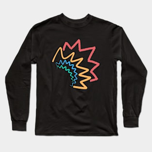 Zigzag Retro Pattern Simpsons Lisa Long Sleeve T-Shirt